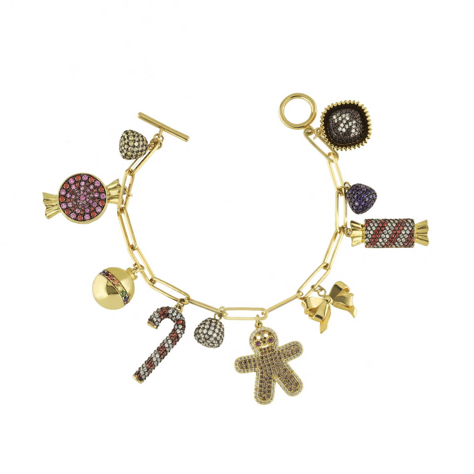 Holiday Candies Charm Bracelet