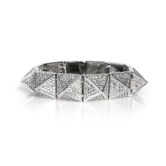 Pave Pyramid Stud Bracelet