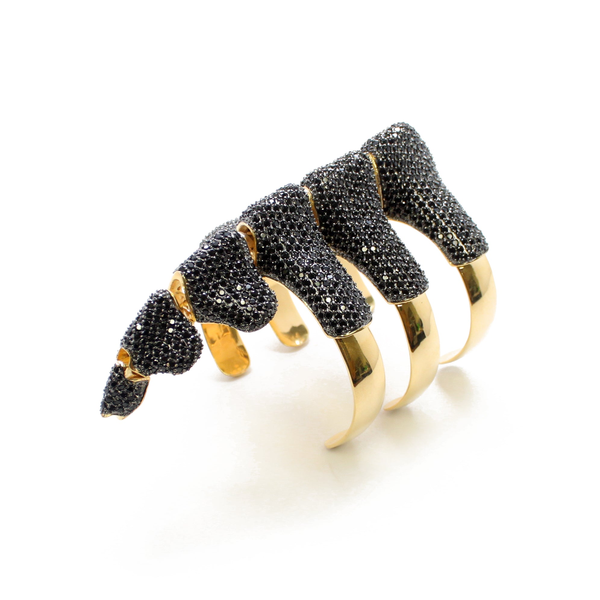 Dinosaur Bones Pave Cuff Bracelet