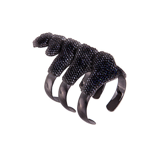 Dinosaur Bones Pave Cuff Bracelet
