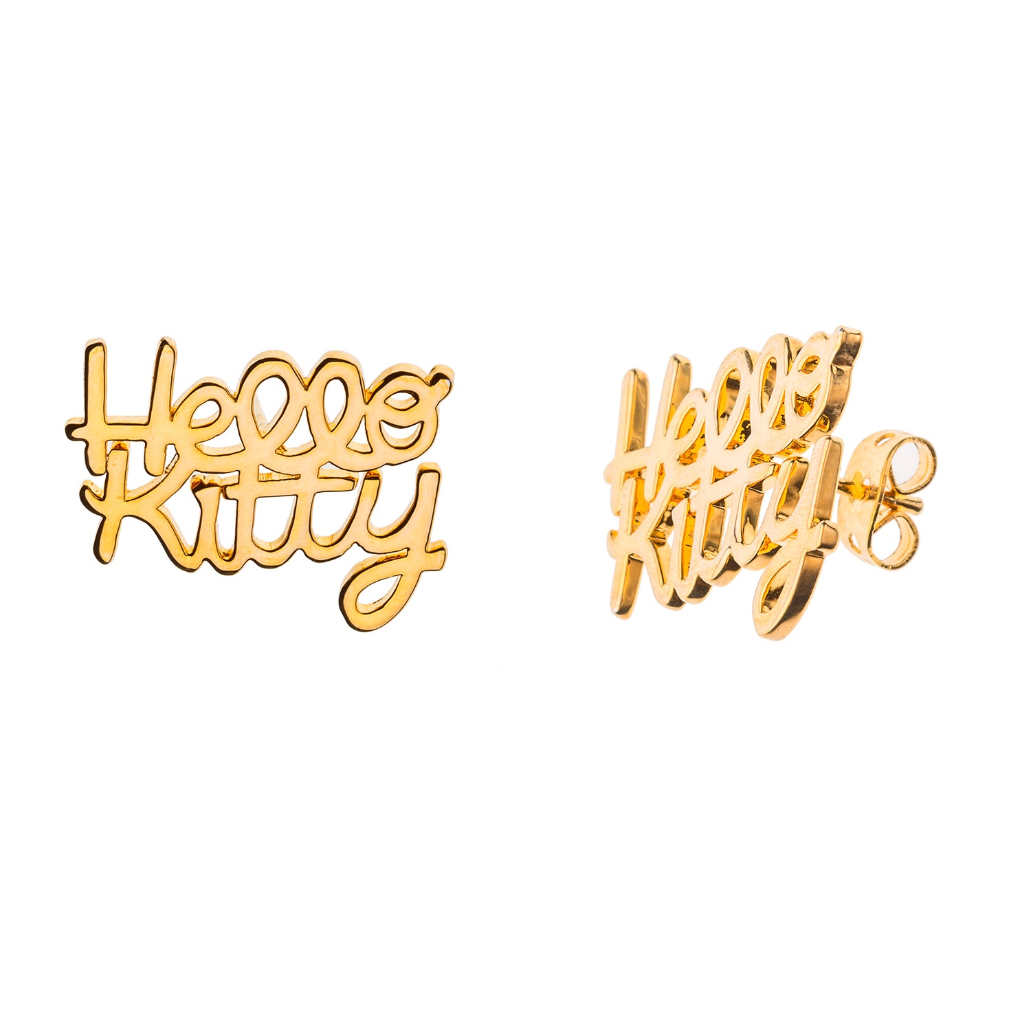 Hello Kitty Logo Stud Earrings