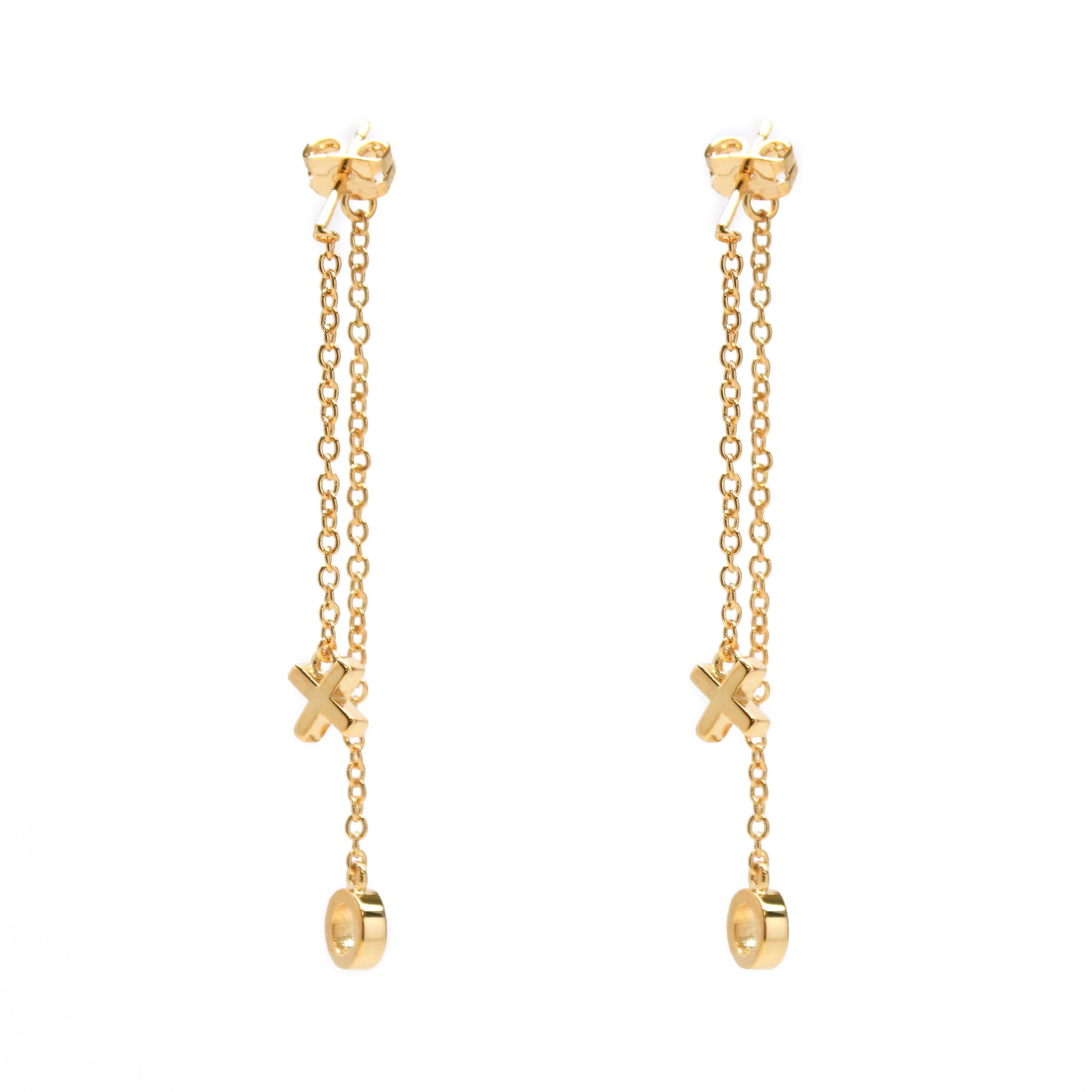 XO Swingers Chain Dangle Earrings