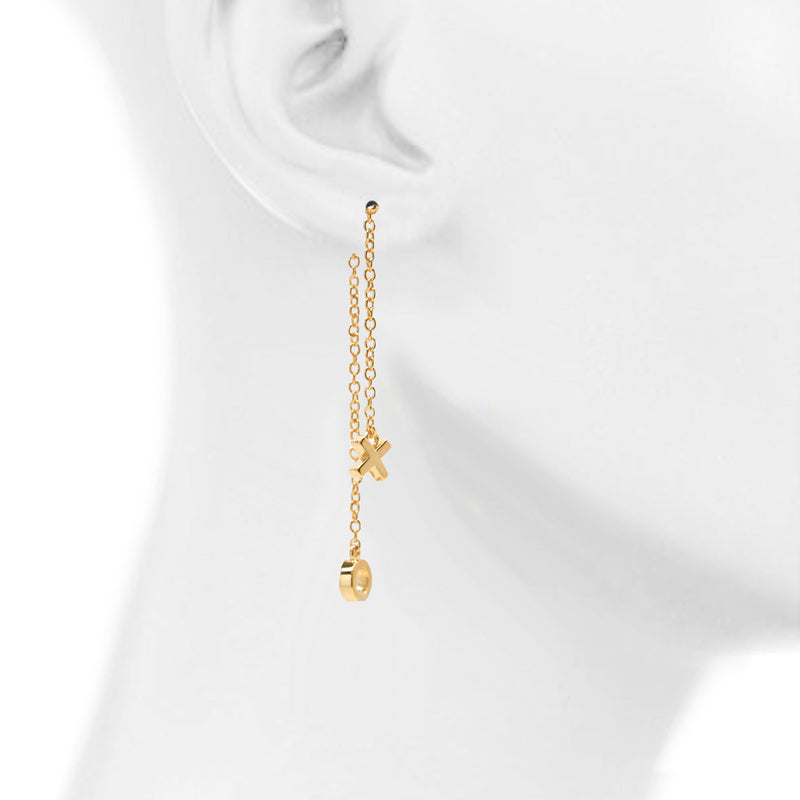XO Swingers Chain Dangle Earrings