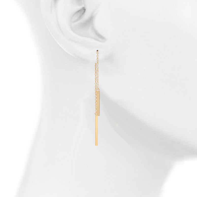 Stick Swingers Chain Dangle Earrings