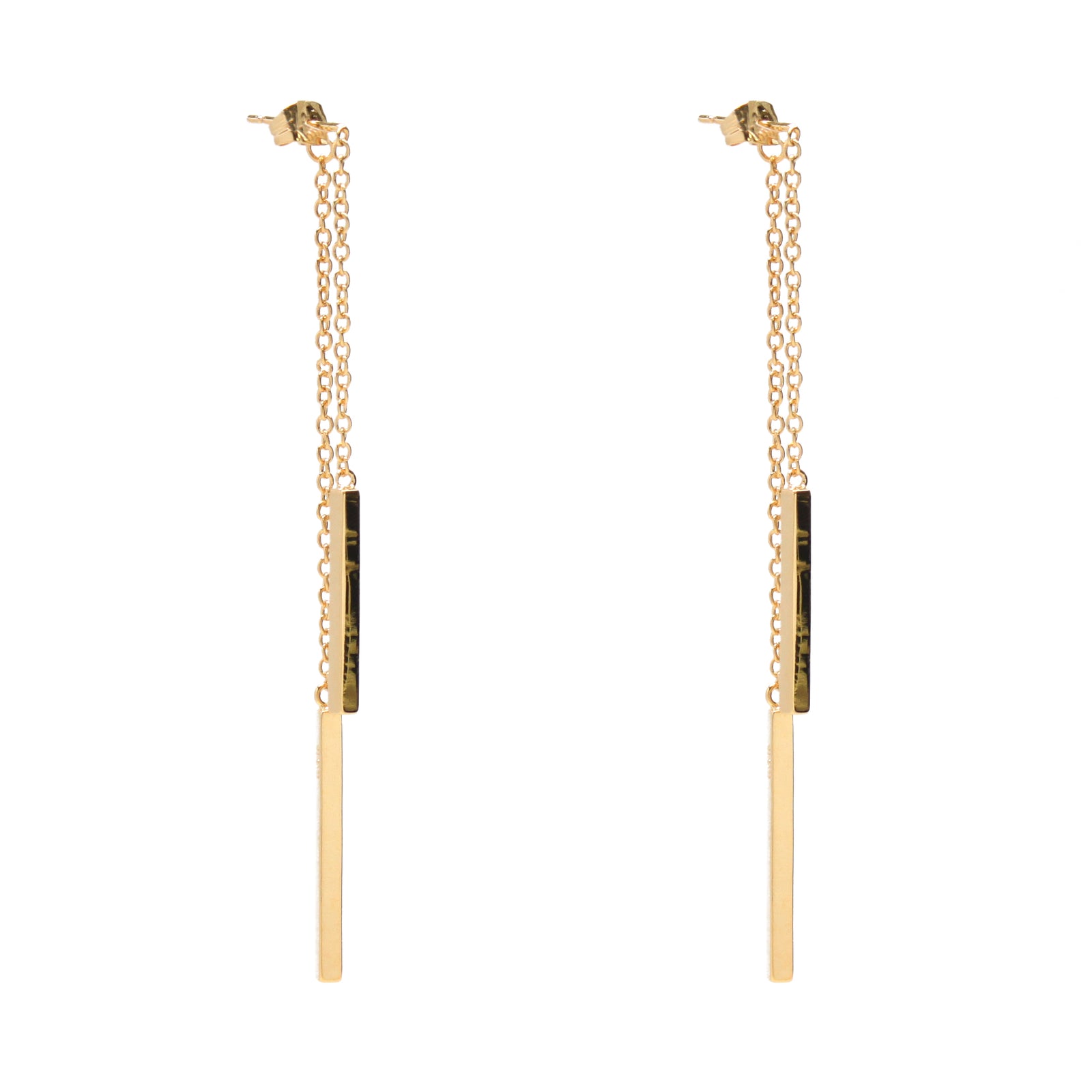 Stick Swingers Chain Dangle Earrings