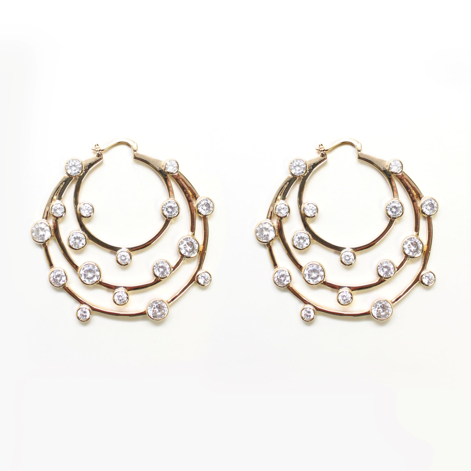 Joyce Multi CZ Hoop Earrings