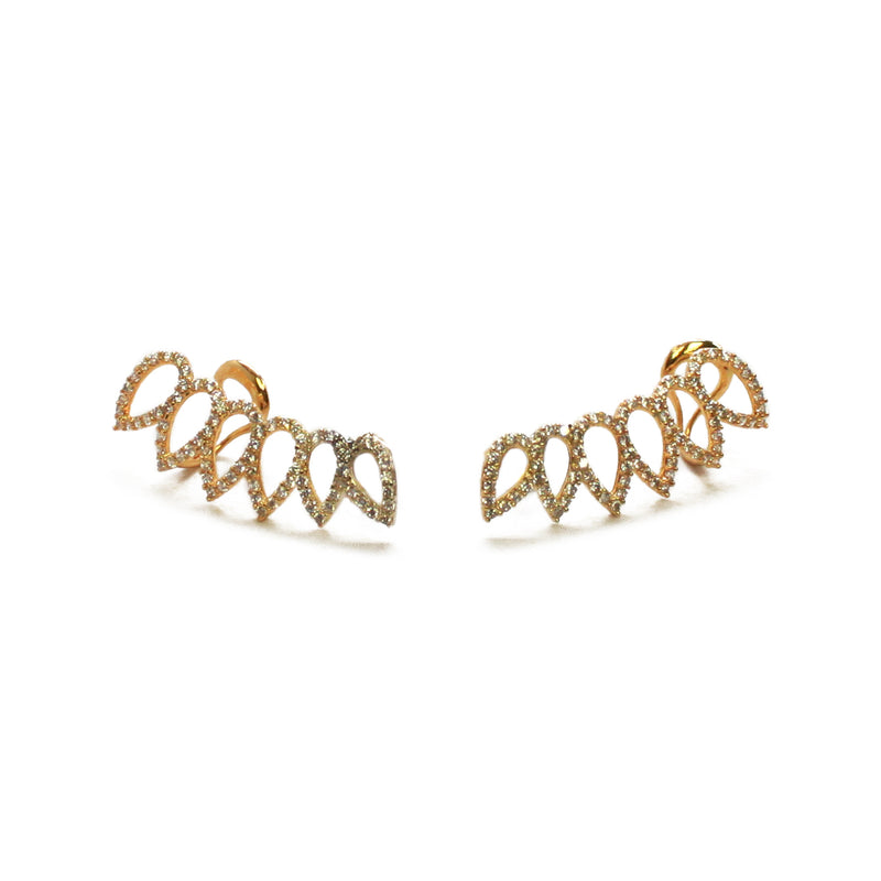 Nicole Tear Drop Creeper Earrings