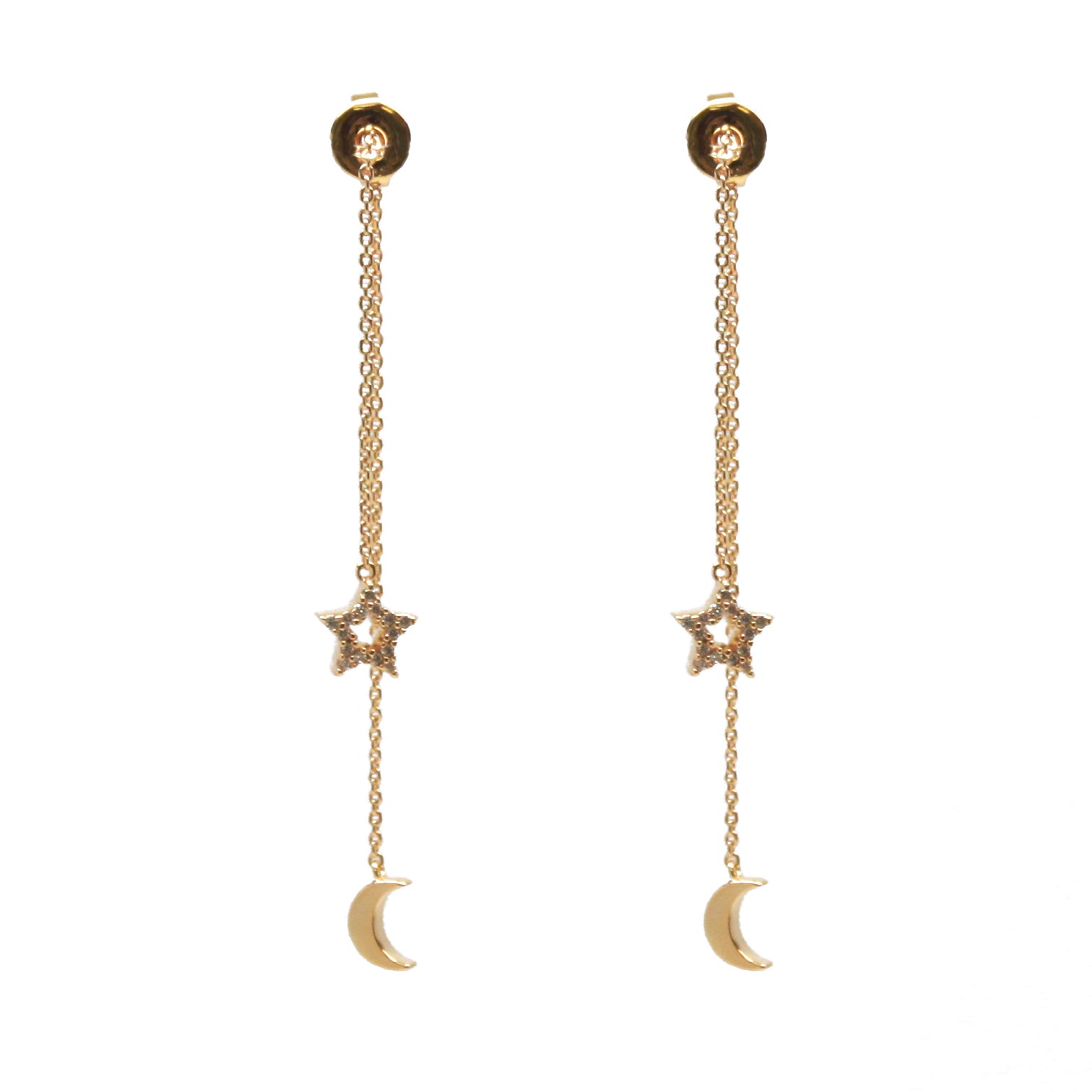 Carol Star & Moon Swinger Earrings
