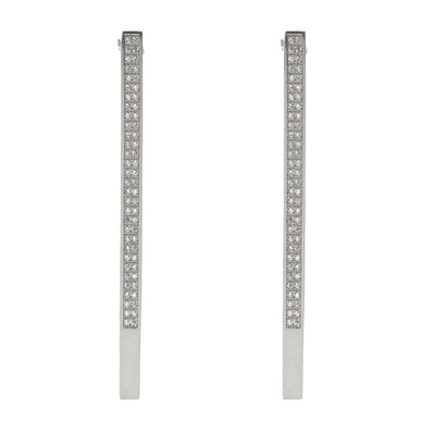 Tammy Modernist Stick Pave Earrings