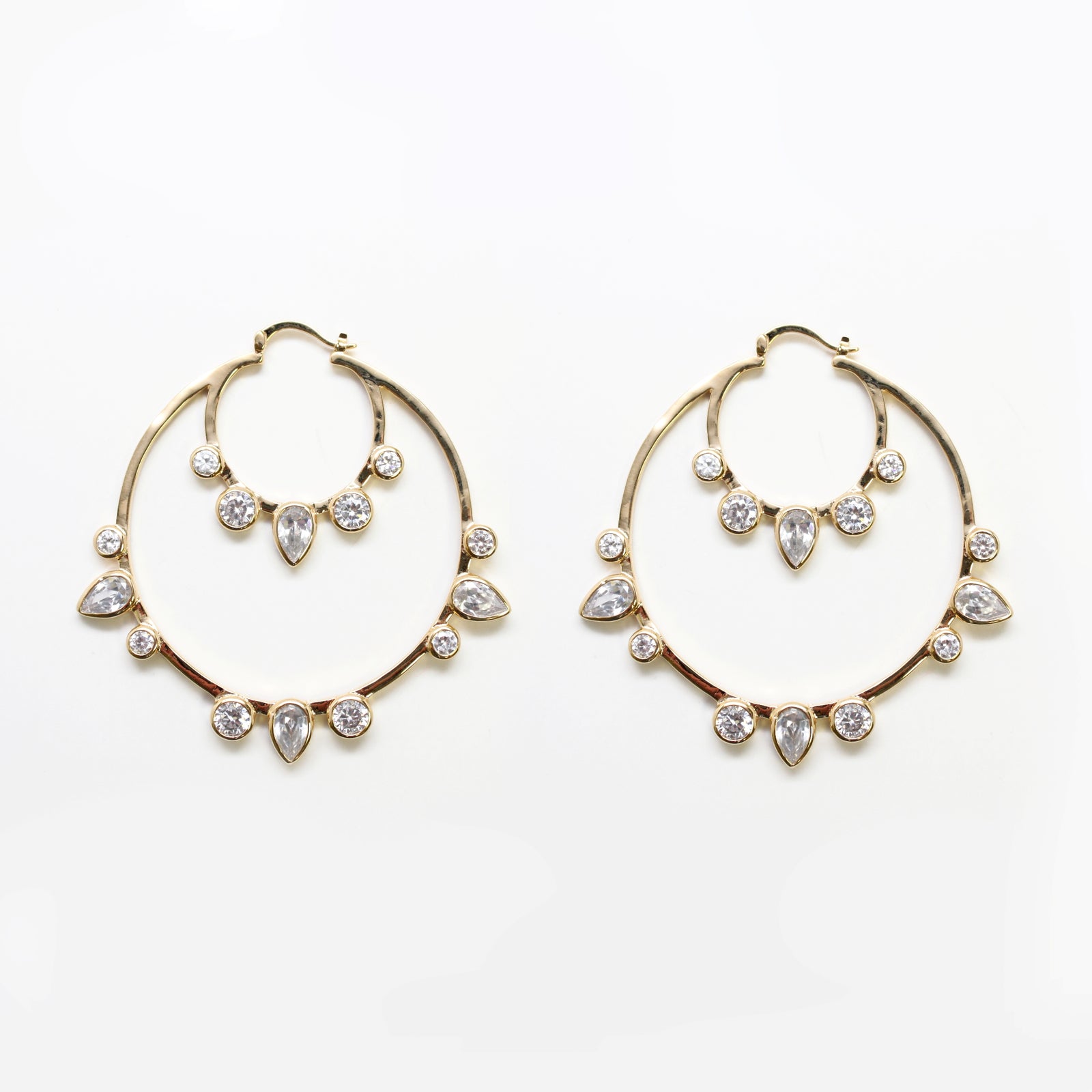 Lauren Multi CZ Hoop Earrings