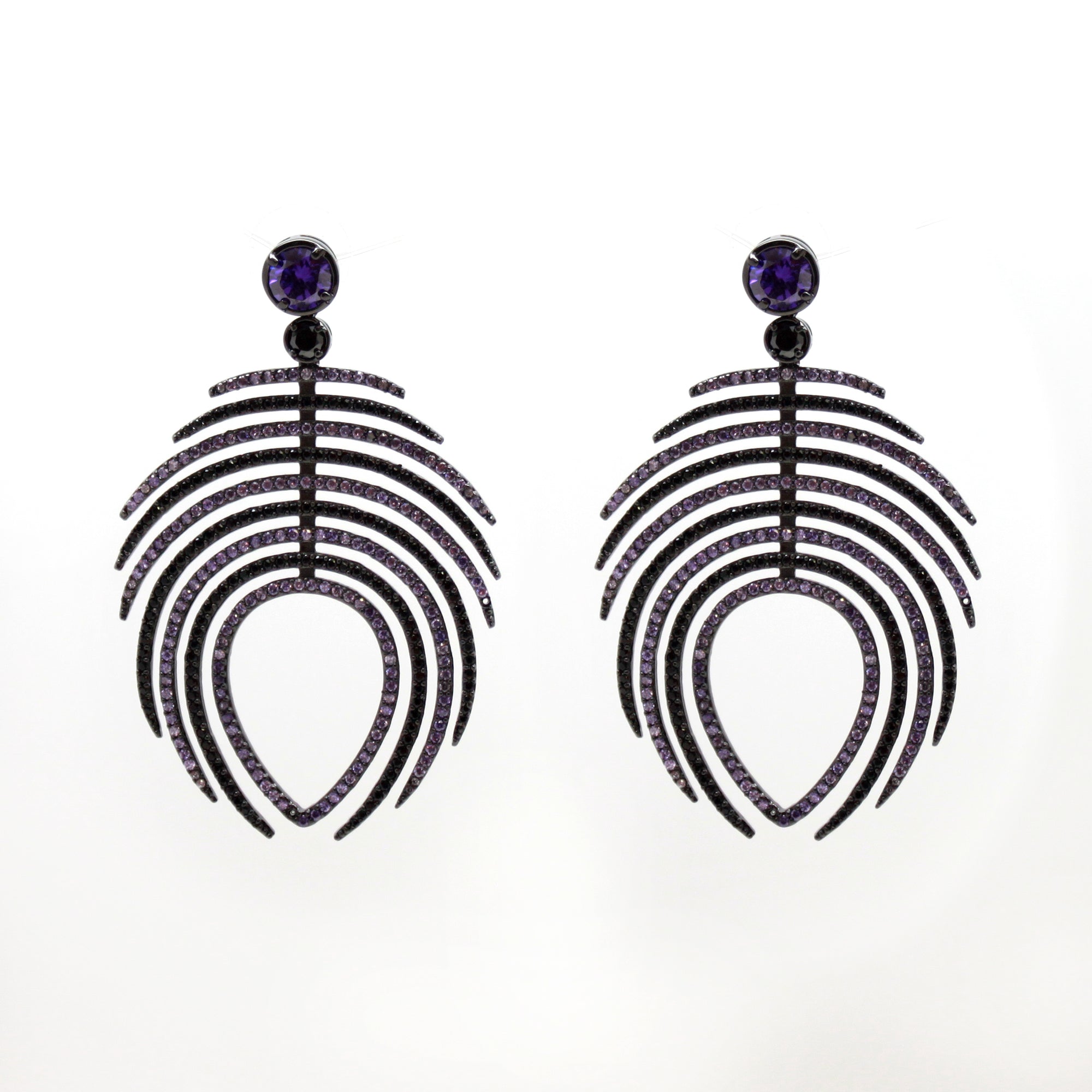 Black Gold Feather Earrings | Feather Jewellery | Feather Planet