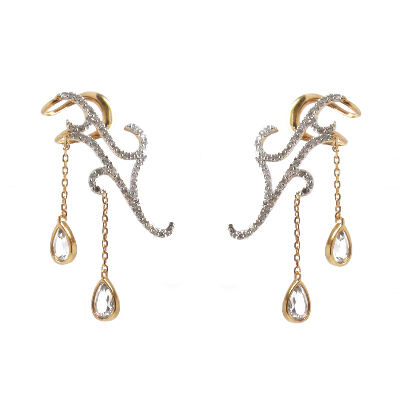 Anne Up The Ear Dangling Stone Earrings