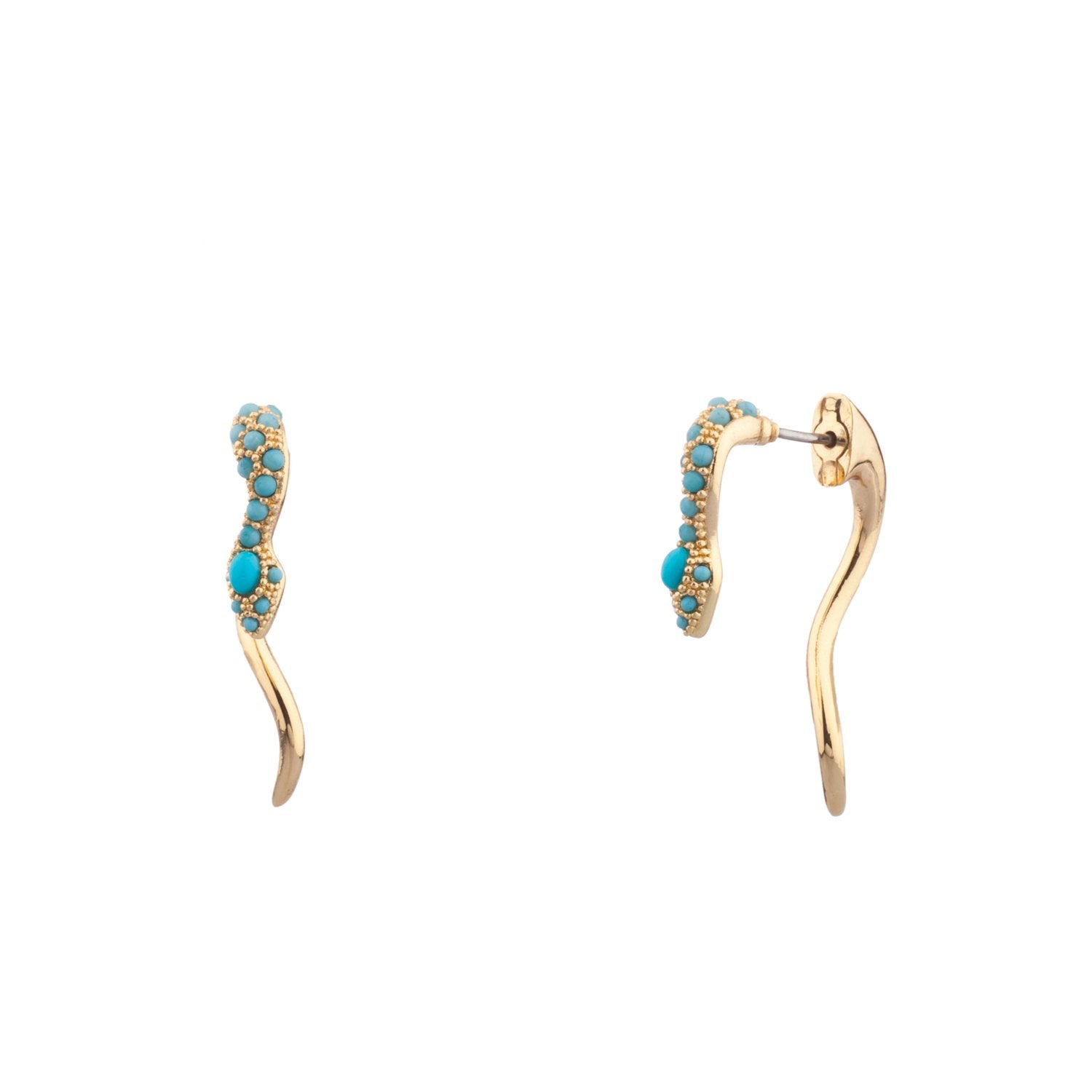 Listening Snake Front-Back Earring