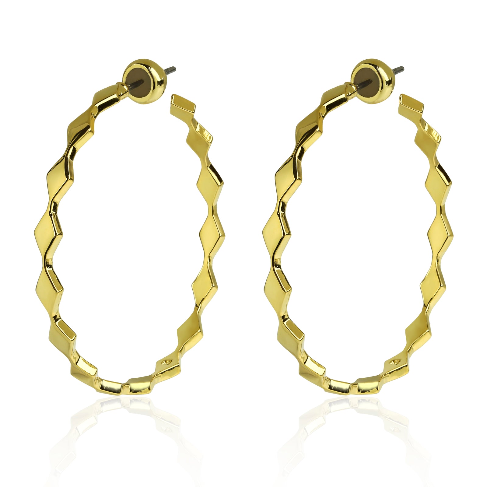 KNIFE EDGE HOOP EARRINGS