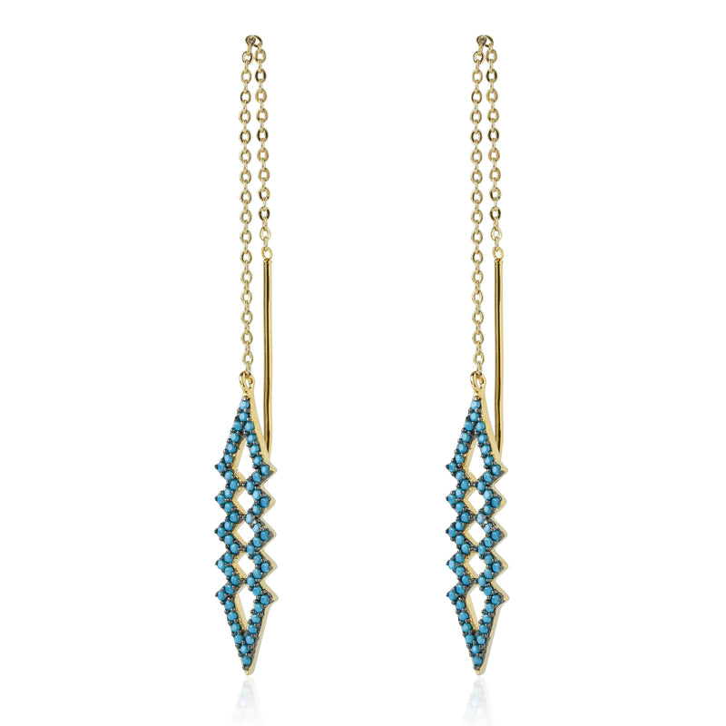 Herron Earrings White Opal/gold Size Os