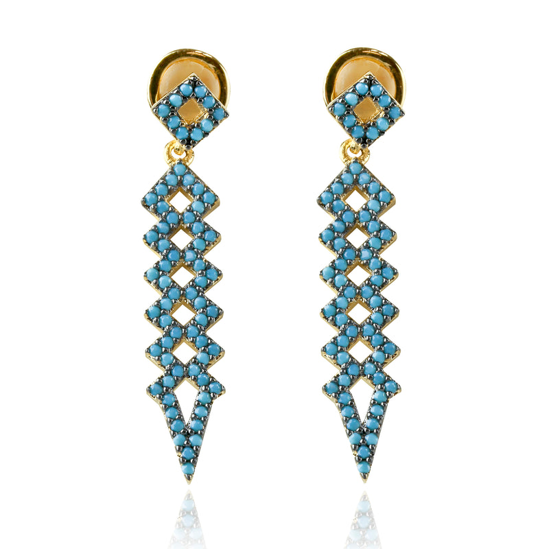 Big Horn Earrings White Opal/gold Size Os