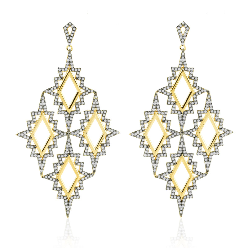 Adirondack Earrings Turq/gold Size Os