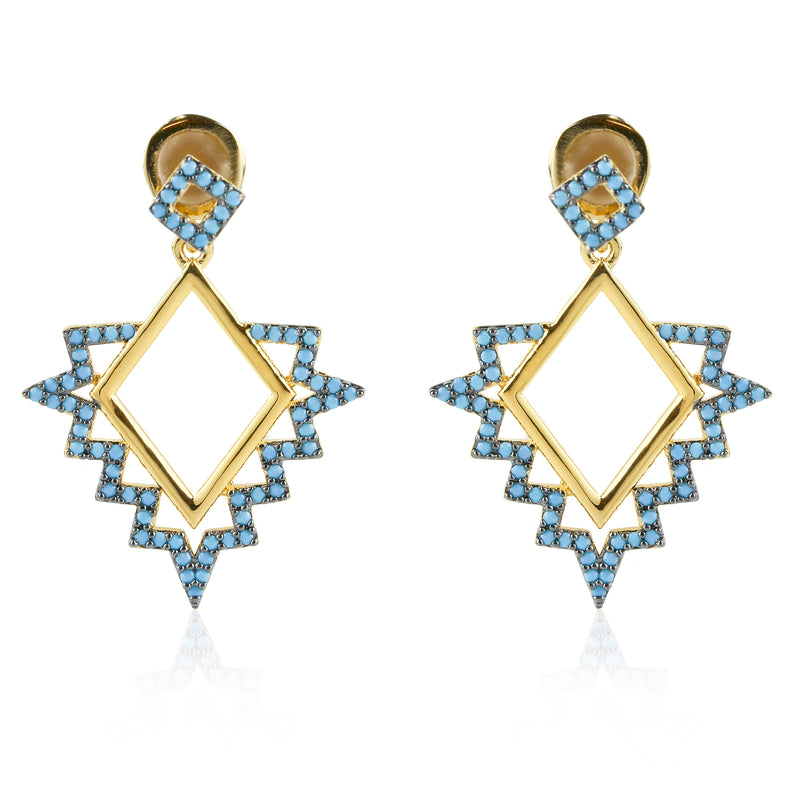 Teton Earrings White Opal/gold Size Os