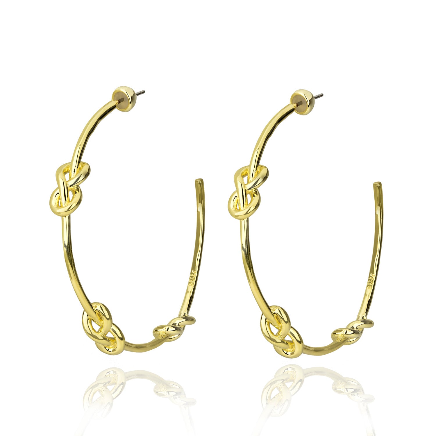 LOST AT SEA SLIP HOOP SILVER PLATED EARRING