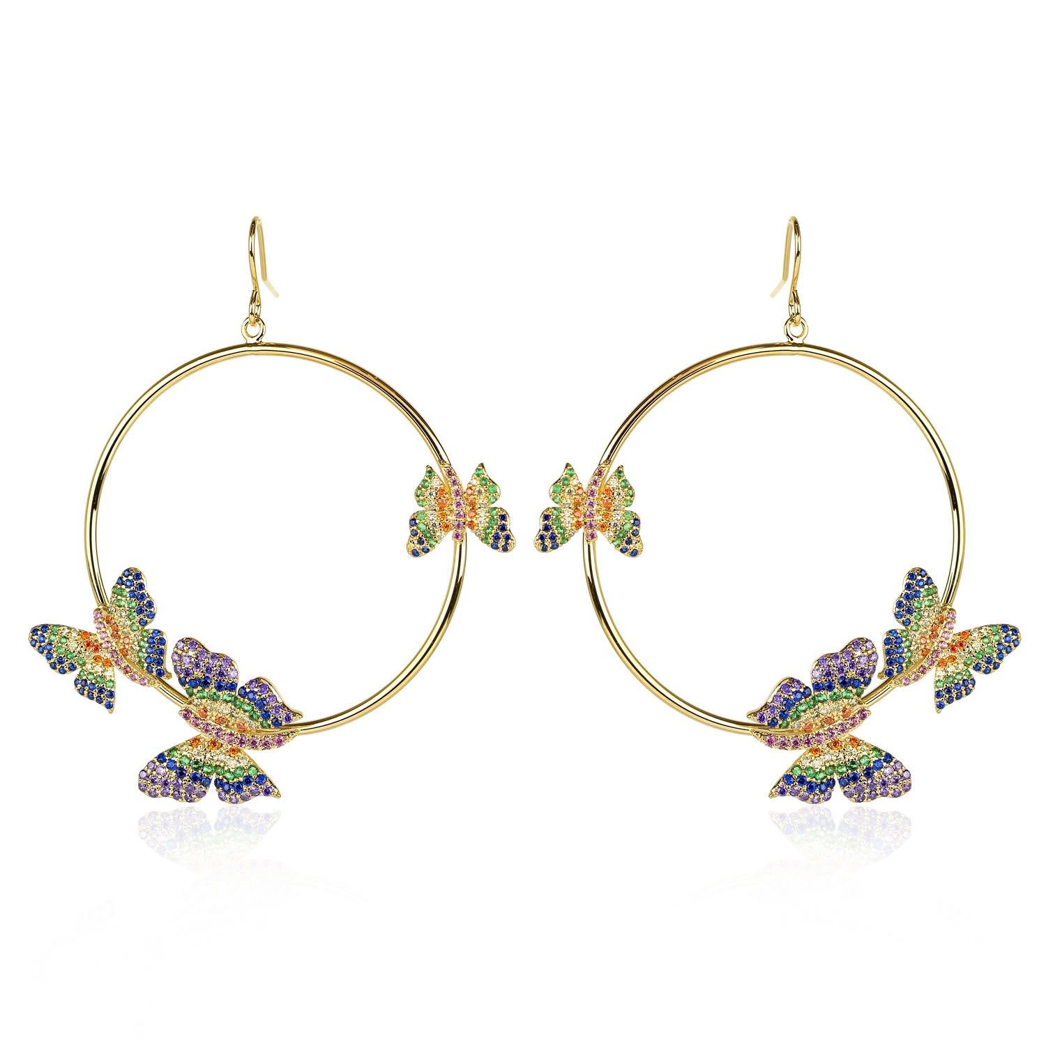 BUTTERFLY HOOP EARRINGS