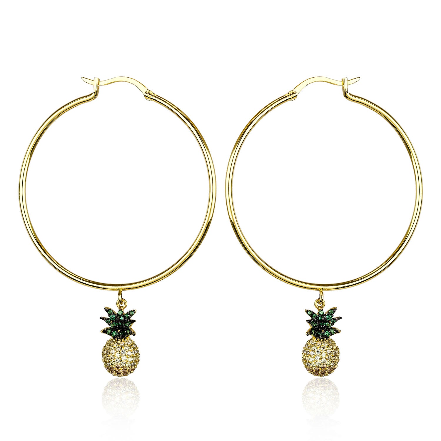 PINEAPPLE HOOP EARRINGS