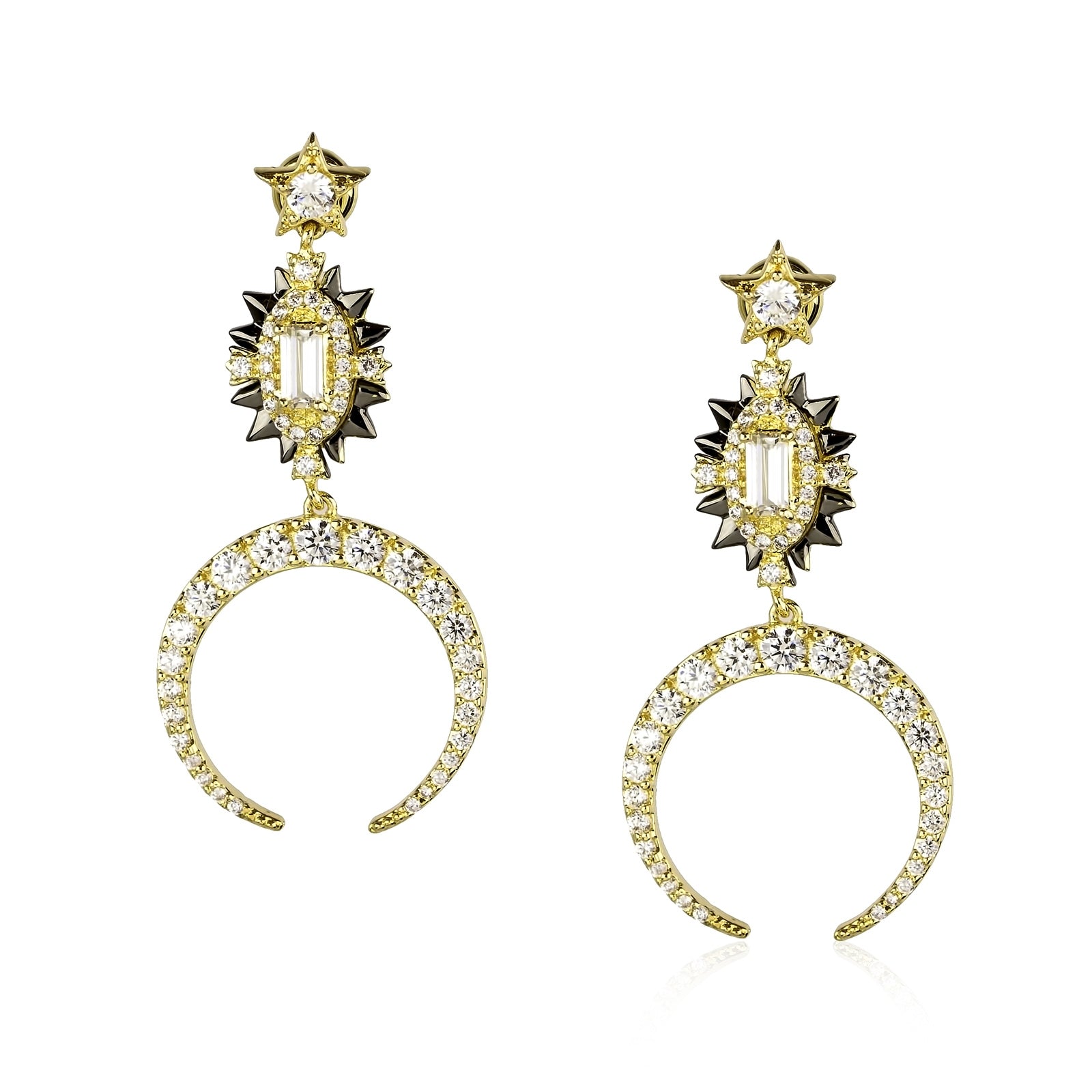 Adorned in Light Earrings-Rhodium