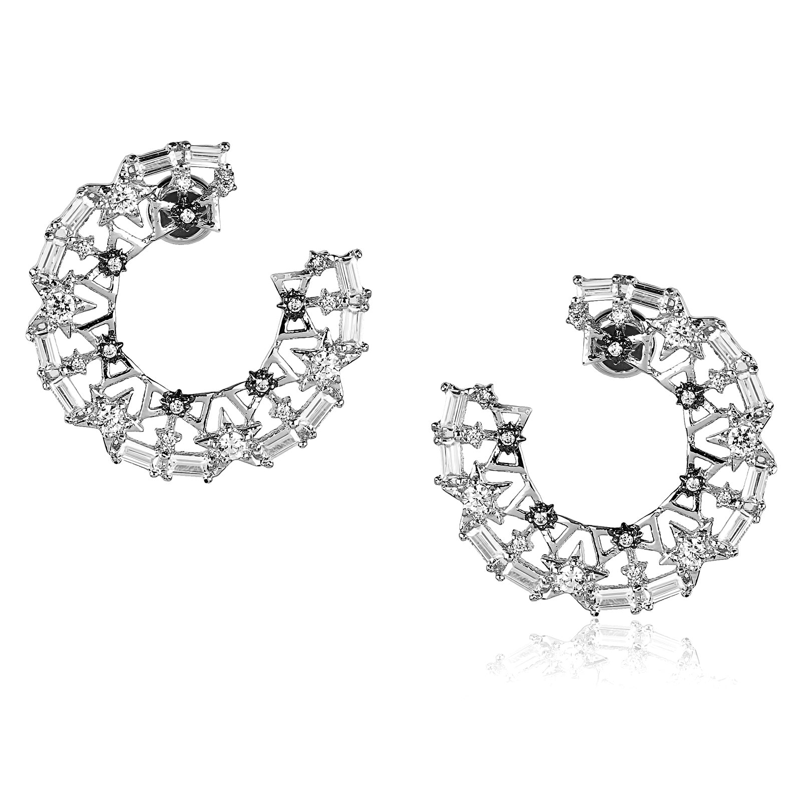 Twinkle Trimmings Earrings-Rhodium