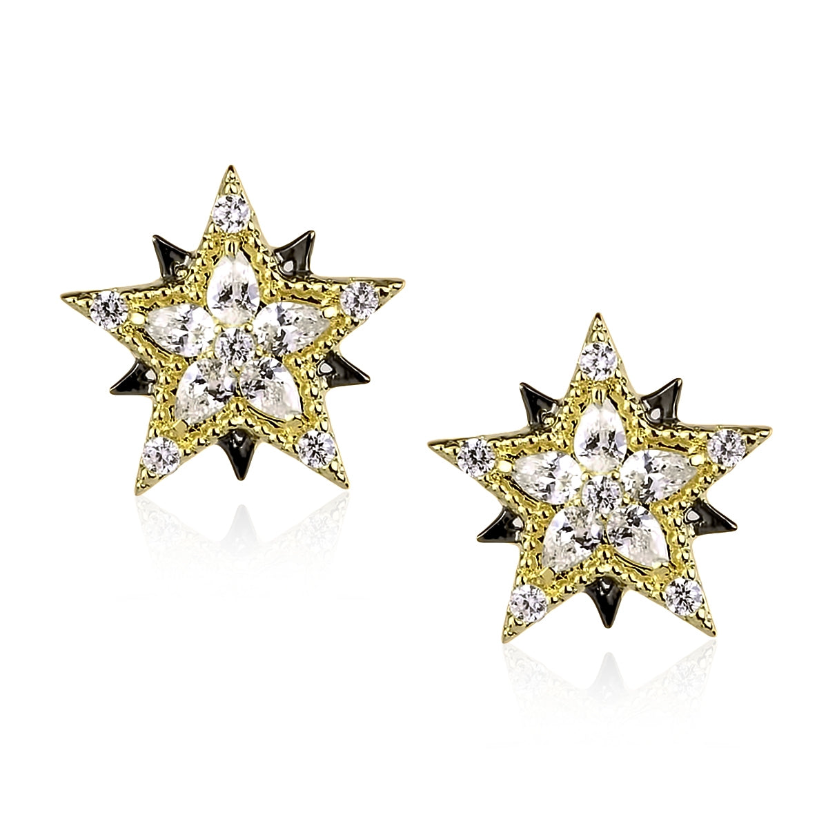 Stellar Earrings-Rhodium