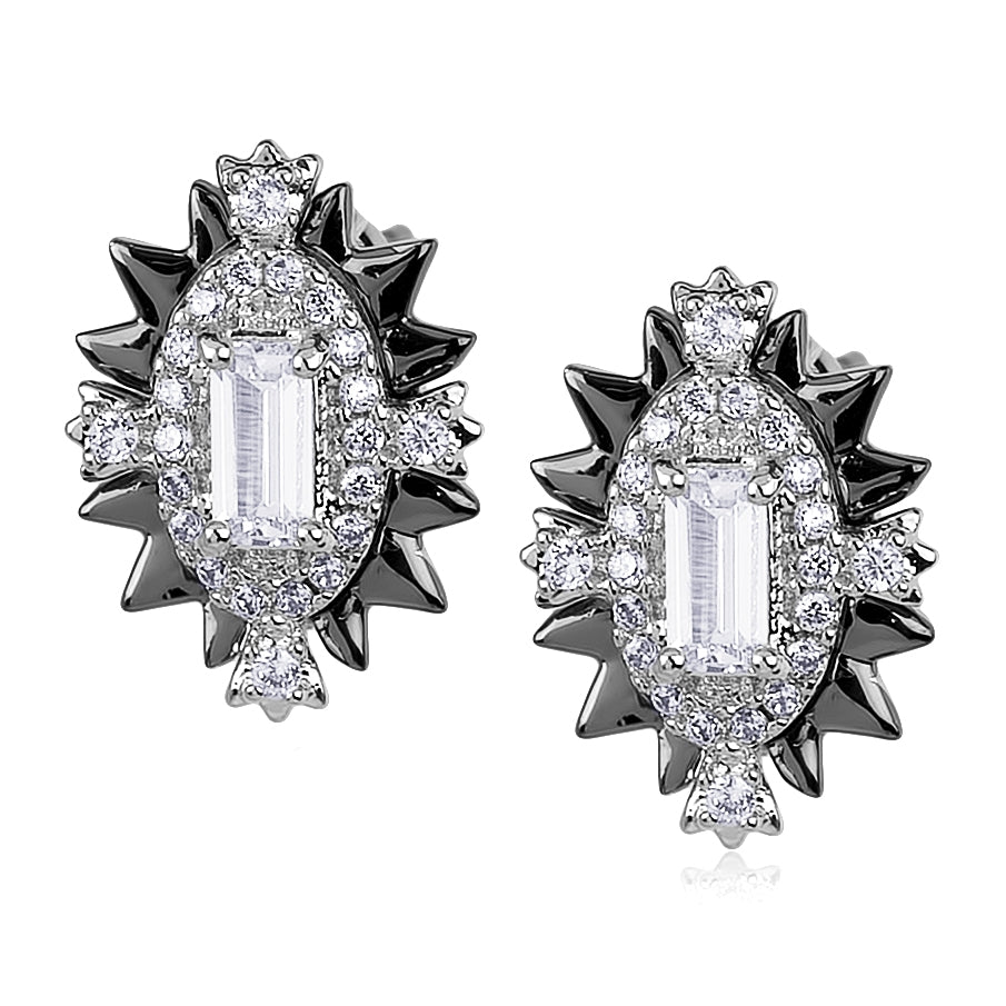 Strobe Earrings-Rhodium