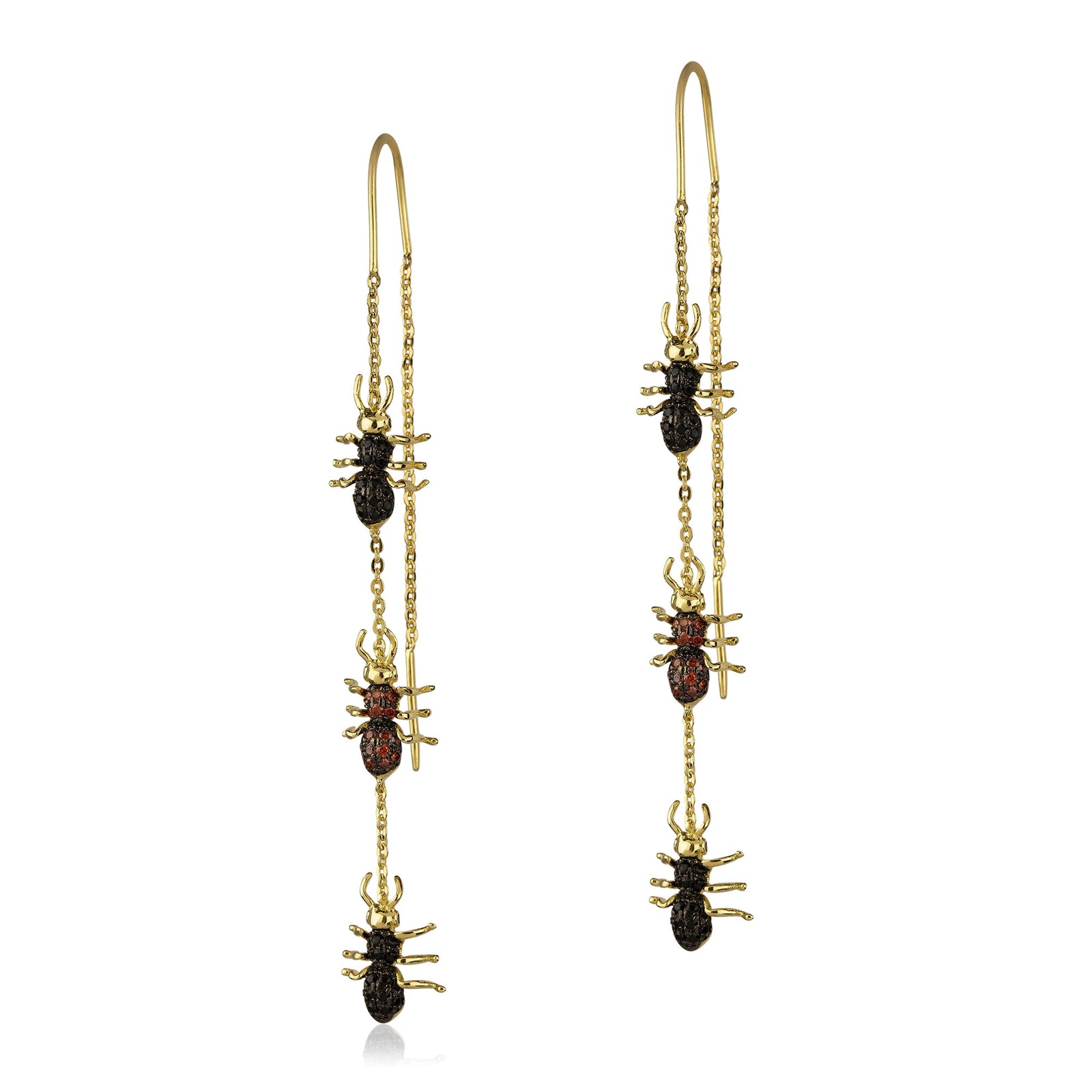 Ants Marching Threader Earrings
