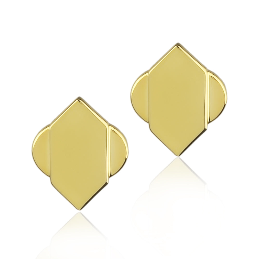 Contoured Stud Earrings