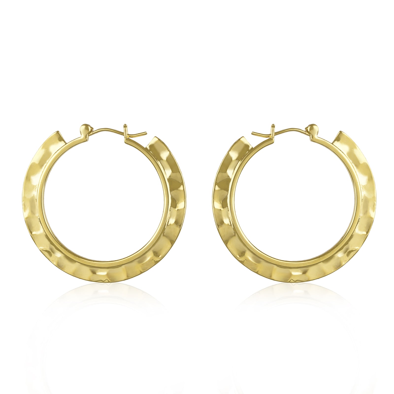 Plate Hoop Earrings
