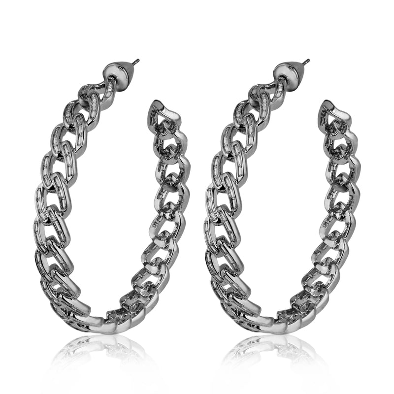 Chain Gang Large Hoop Earrings