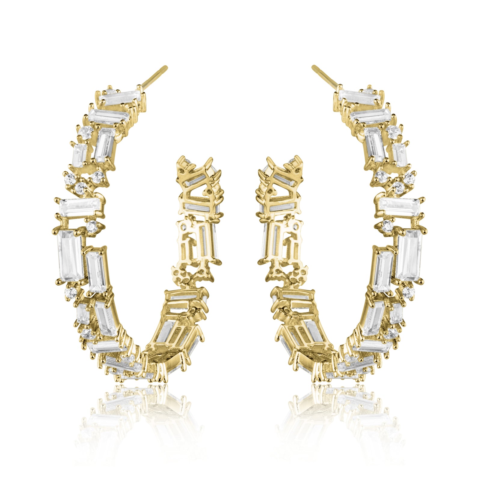 Récolter Hoop Earrings-Gunmetal