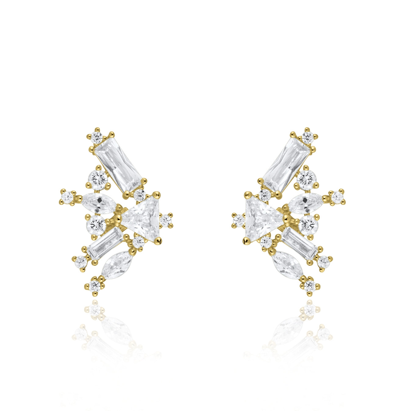 La Lueur Earrings-Gunmetal