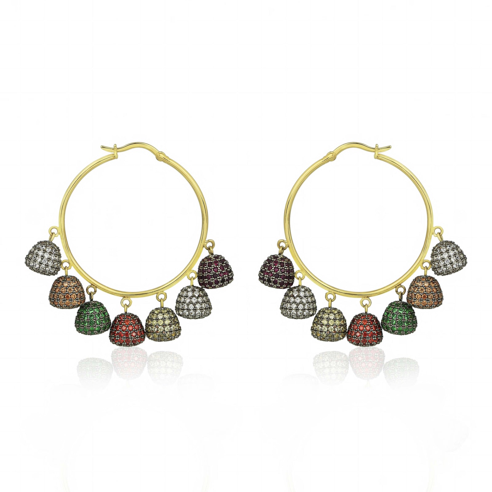 Gumdrop Hoop Earrings