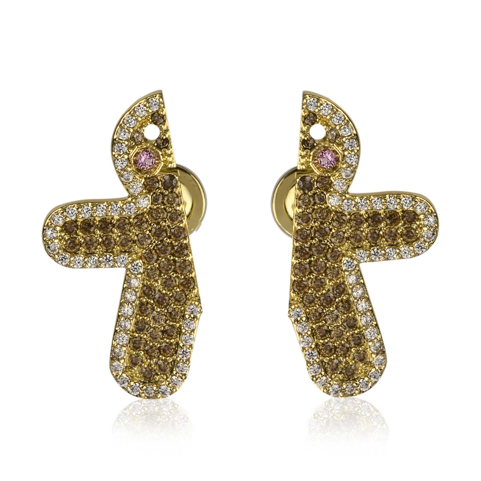 Gingerbread Man Post Earrings