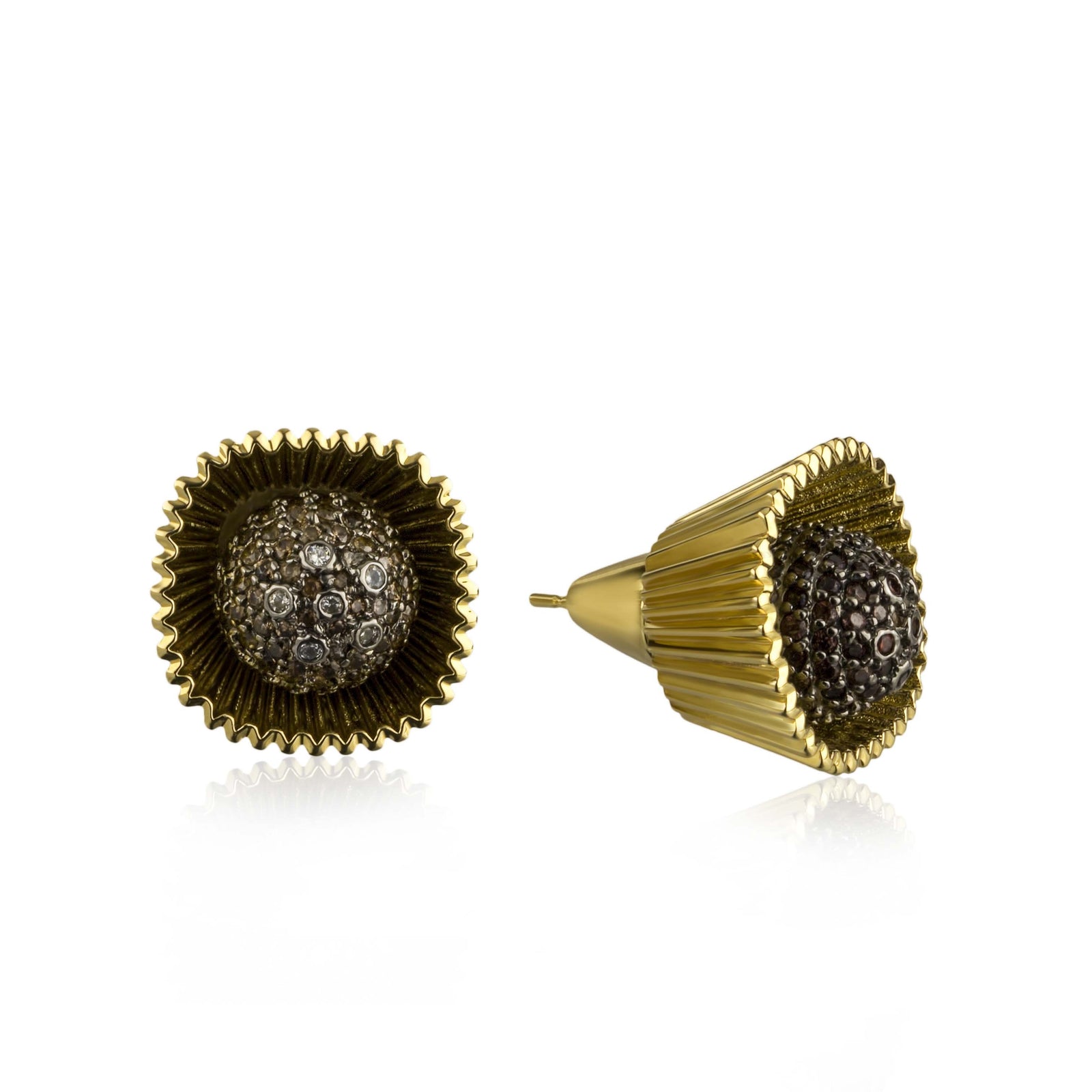 Chocolate Truffle Post Earrings