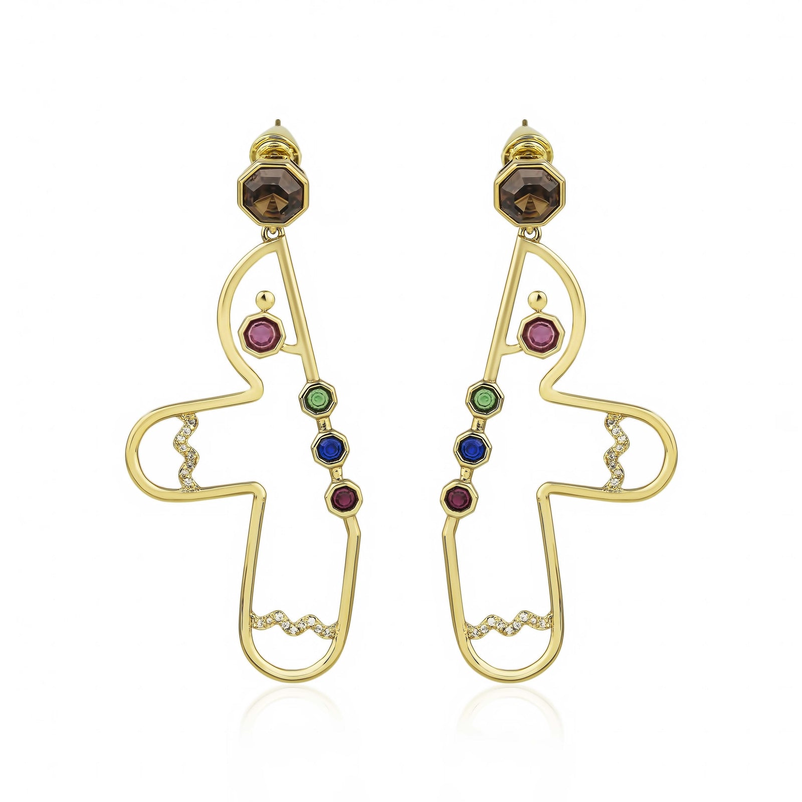 Gingerbread Man Outline Earrings