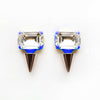 Crystal Metal Stud Earrings