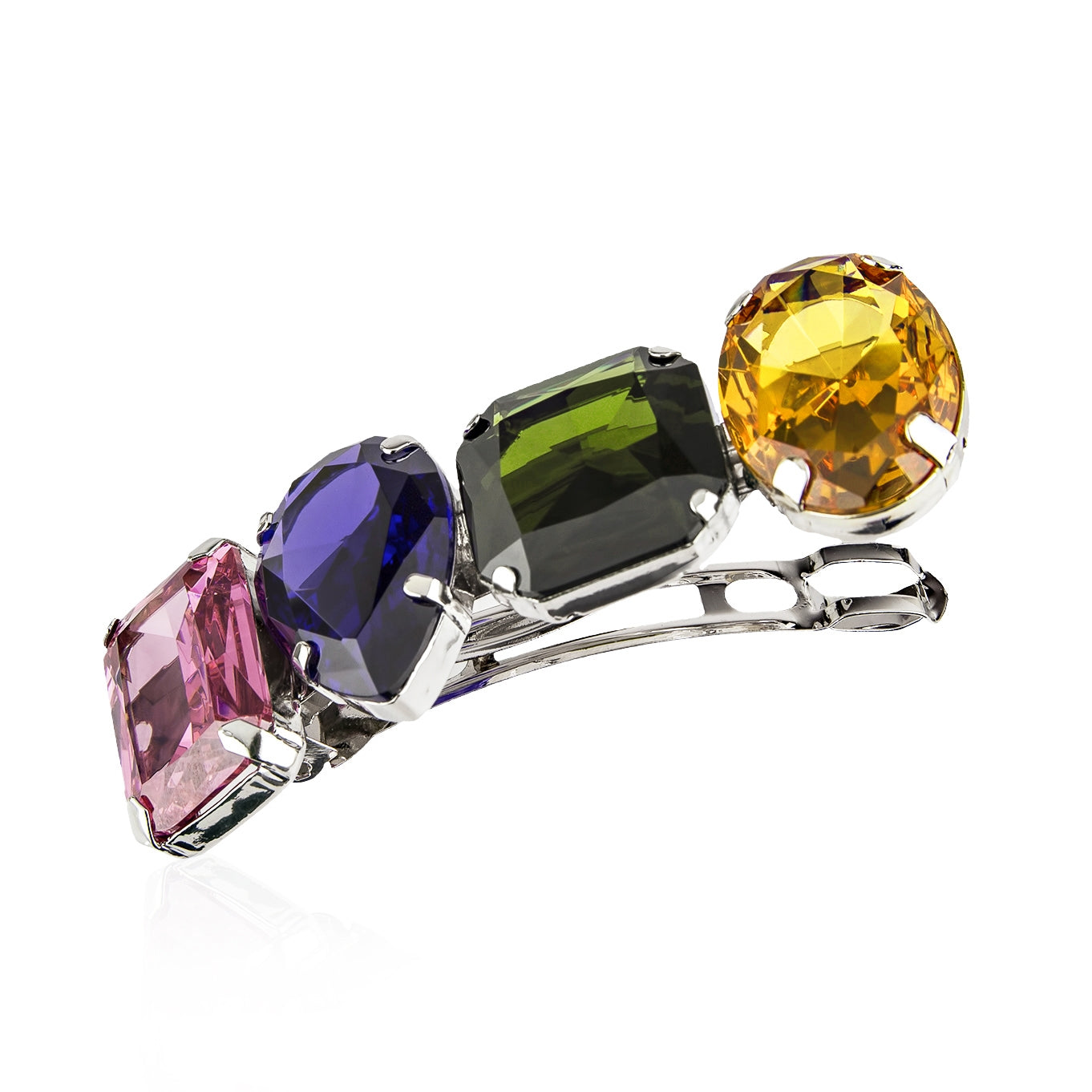 Rainbow Gemstone Brooch