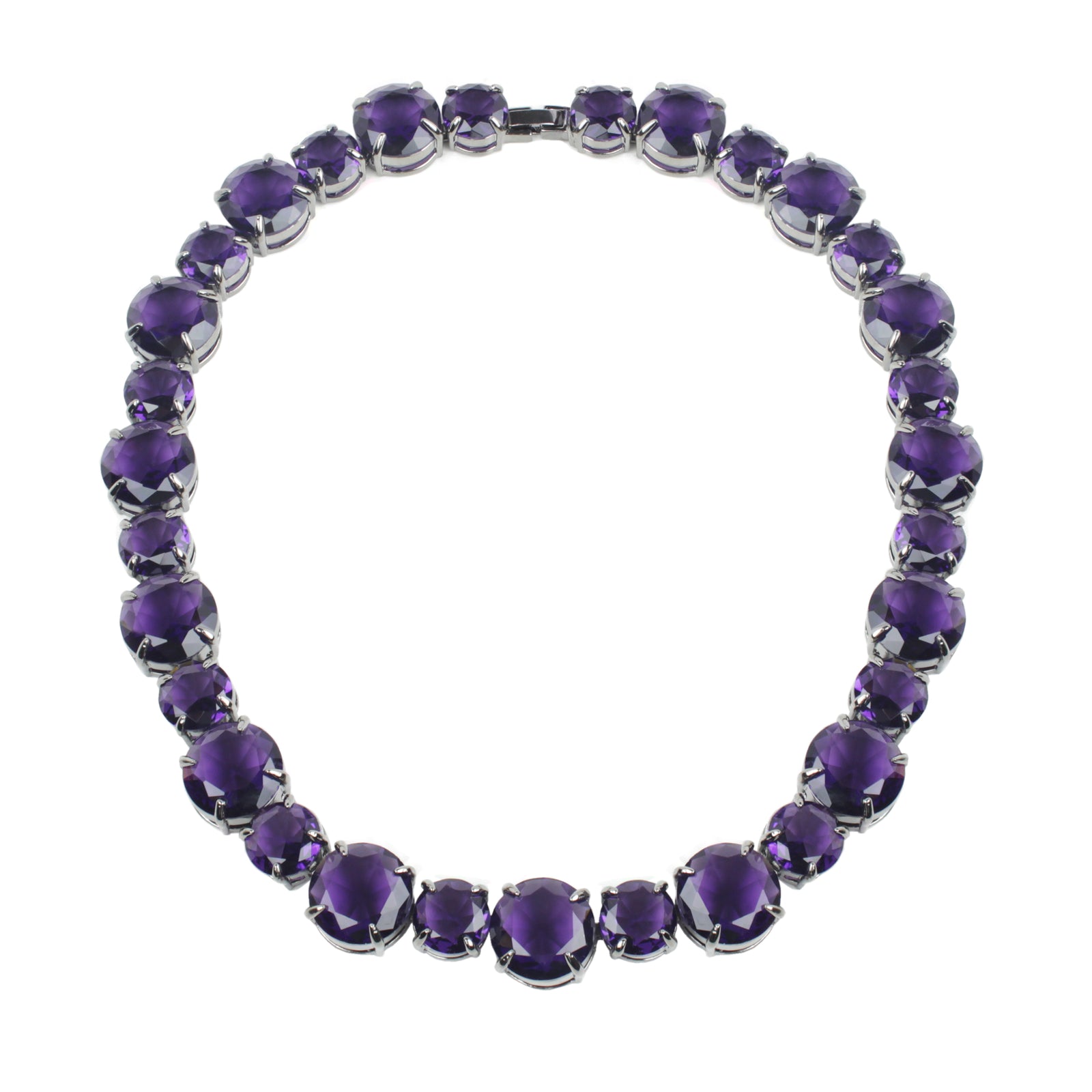 Amethyst Simple Glass Necklace