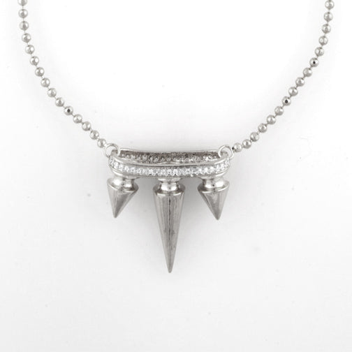3 Spikes Pendant Necklace