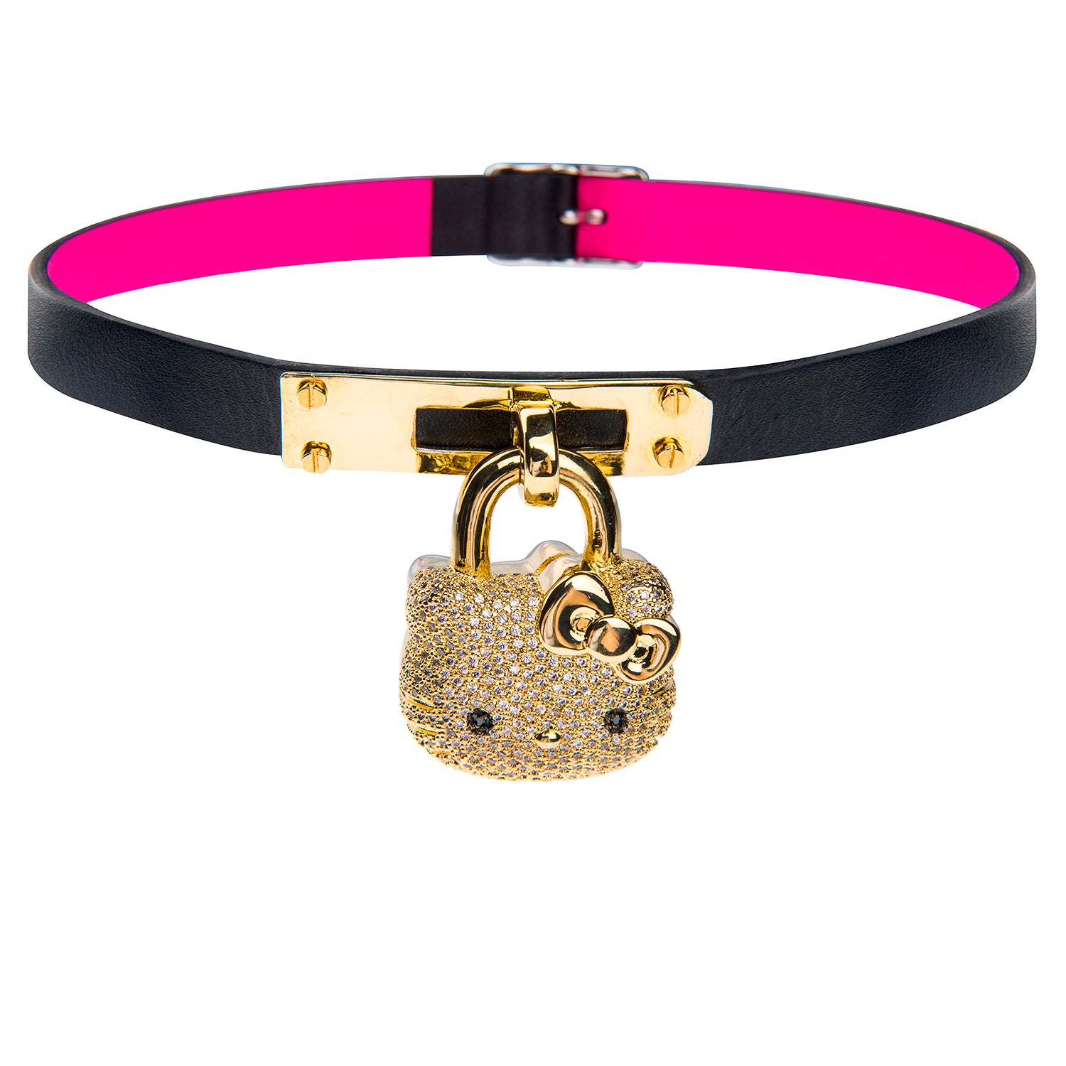 Hello Kitty Leather Choker Necklace