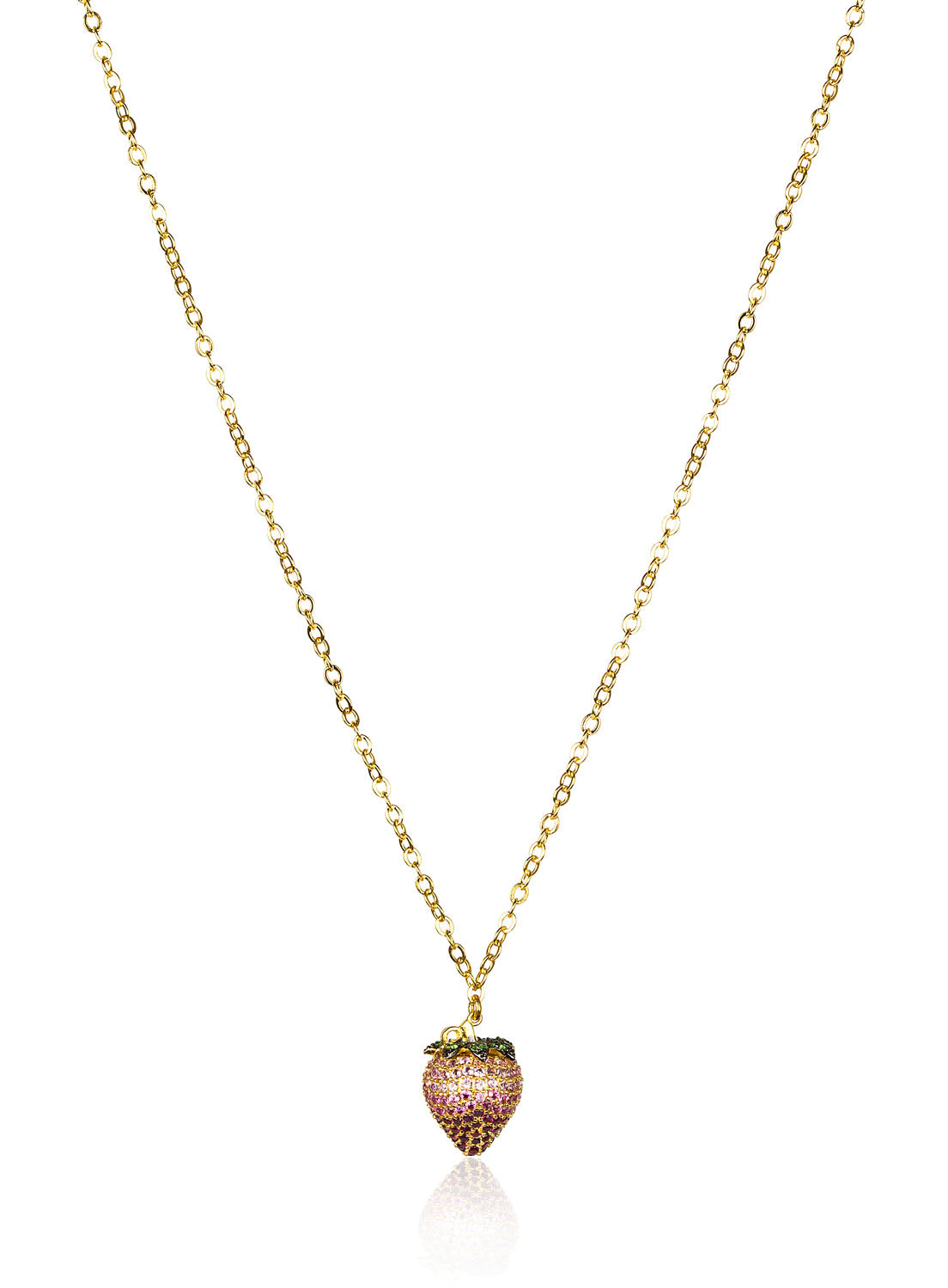 Large Strawberry Necklace / Strawberry Pendant / Fruit