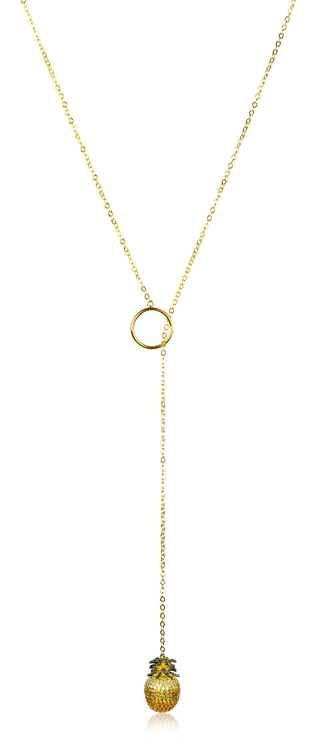 PINEAPPLE HOOP NECKLACE