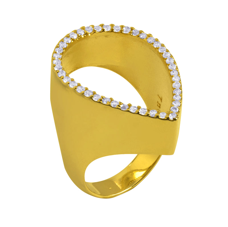 Gia Hollow Statement Ring