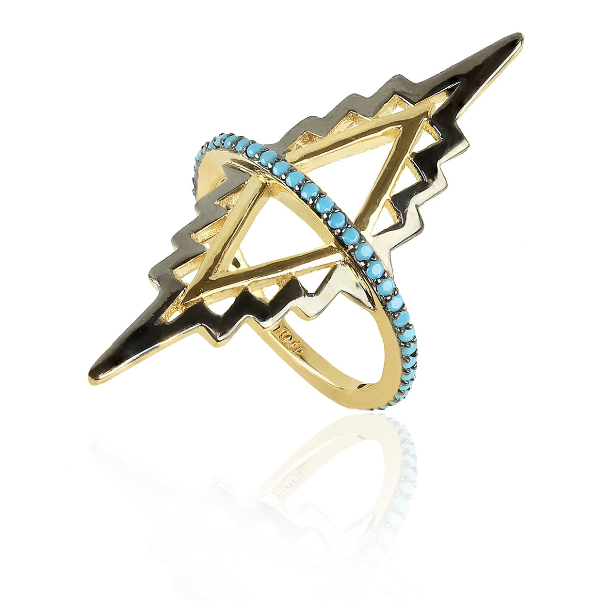 Black Rapids Rings White Opal/gold Size 8