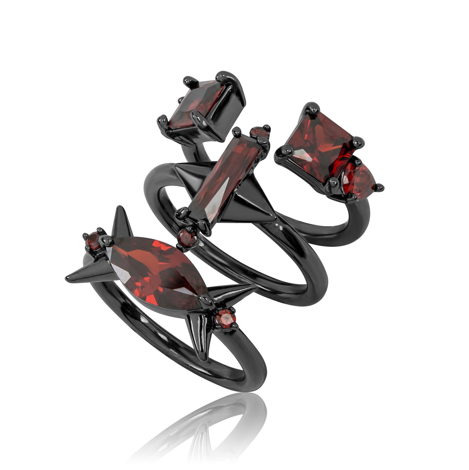 ICE CRYSTAL RINGS SET