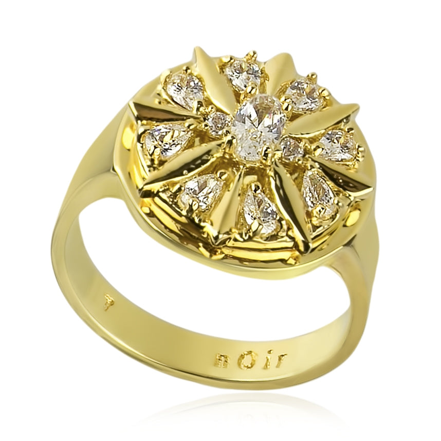 SOLARIS RING - Rhodium - 8